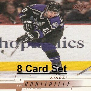 Luc Robitaille Los Angeles Kings NHL Hockey Card Collection - 8 Card Set